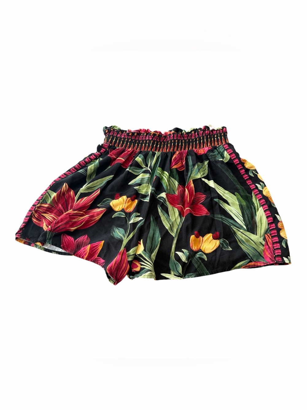 Farm Rio Multicolor Floral Elastic Wist Shorts Size P